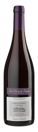 Bouteille de Gamay Rouge Les Hauts du Buisson cuvée prestige.