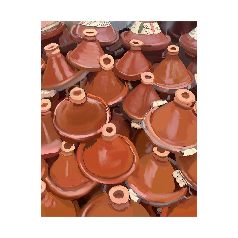 Thumbnail: Moroccan Tagine Pot Pattern Poster | Matte Vertical Poster