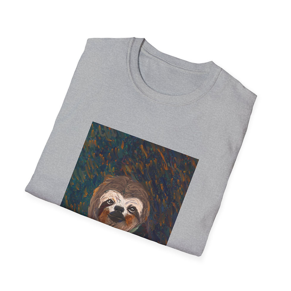Thumbnail: Vincent VanSloth Portrait T-Shirt | Oil Paint Style, Woodland Colors