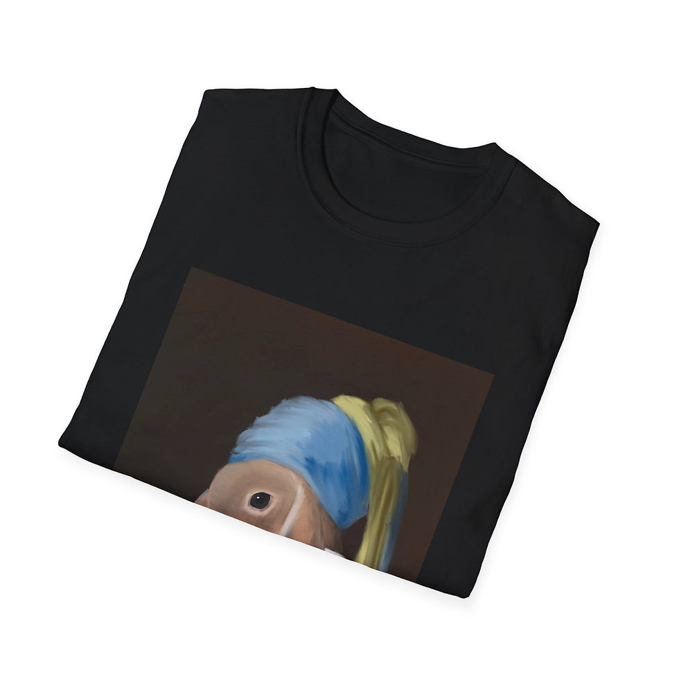 Thumbnail: Rabbit with Pearl Earring T-Shirt | Animal Portrait Art