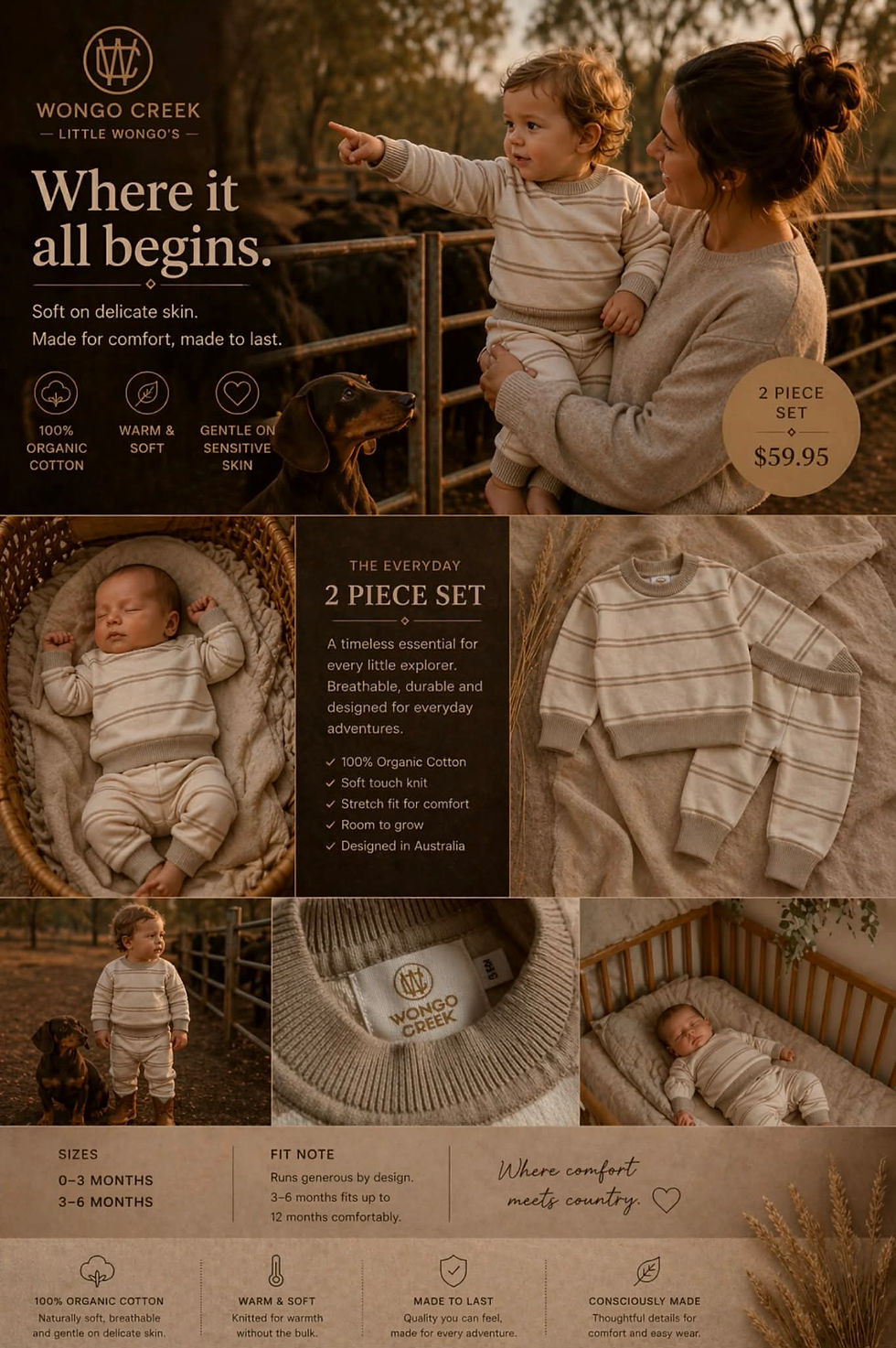 Thumbnail: KNITTED ROMPER SWEATER SET