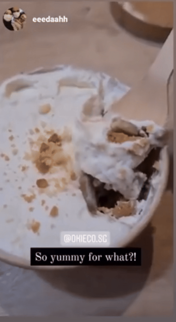 video of a customer's instagram story 