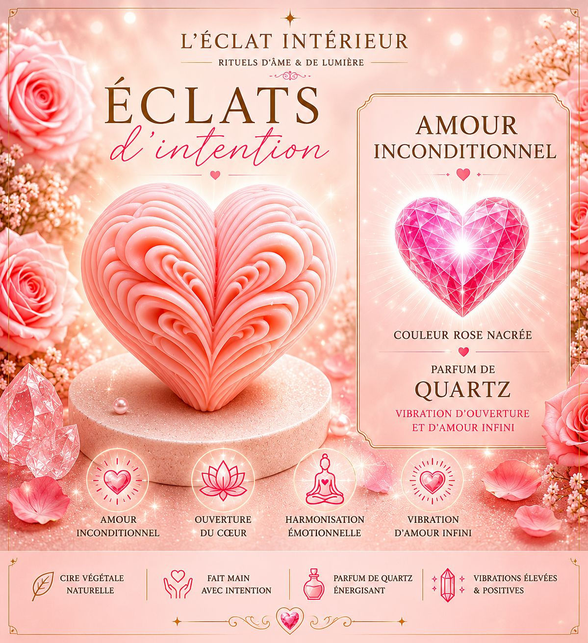Éclats d'intention rose