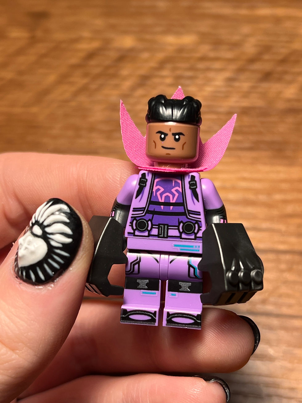 Thumbnail: Spider Man: Miles Morales (Prowler) LEGO minifigure keychain