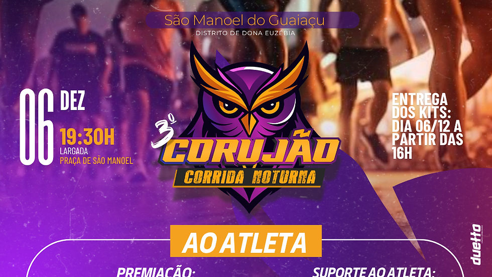 3º CORUJÃO CORRIDA NOTURNA - DONA EUZÉBIA