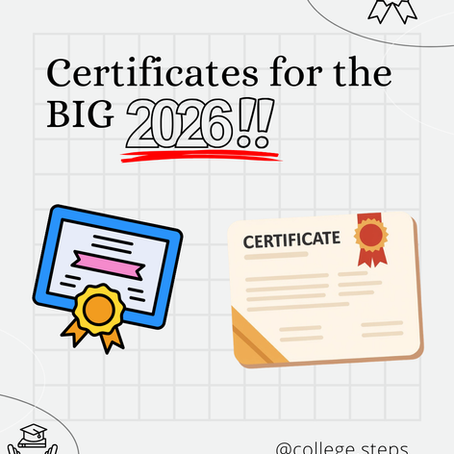 Certificates for the BIG 2026