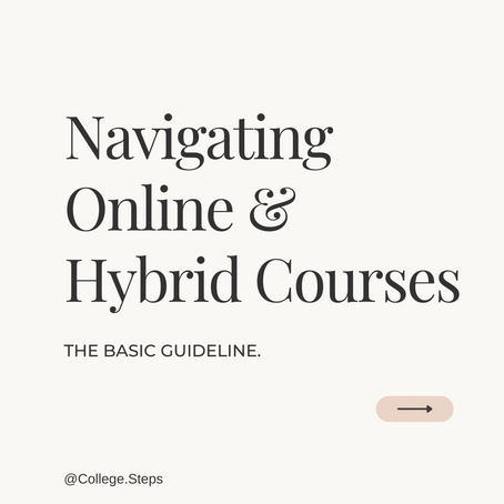Navigating Hybrid & Online Courses.