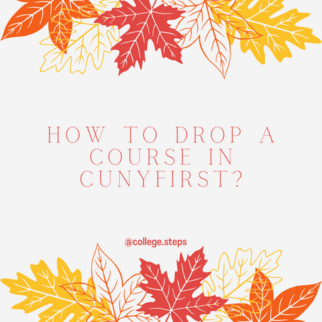 How To Drop A Course In CUNYFirst?