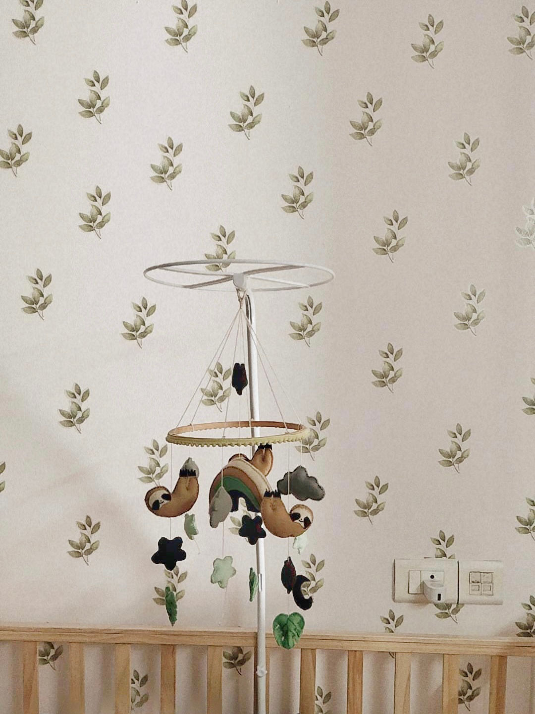 DIY Sage Green Leaves Wall stickers
