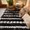 Thumbnail: Monochrome Macrame Bohemian Rug