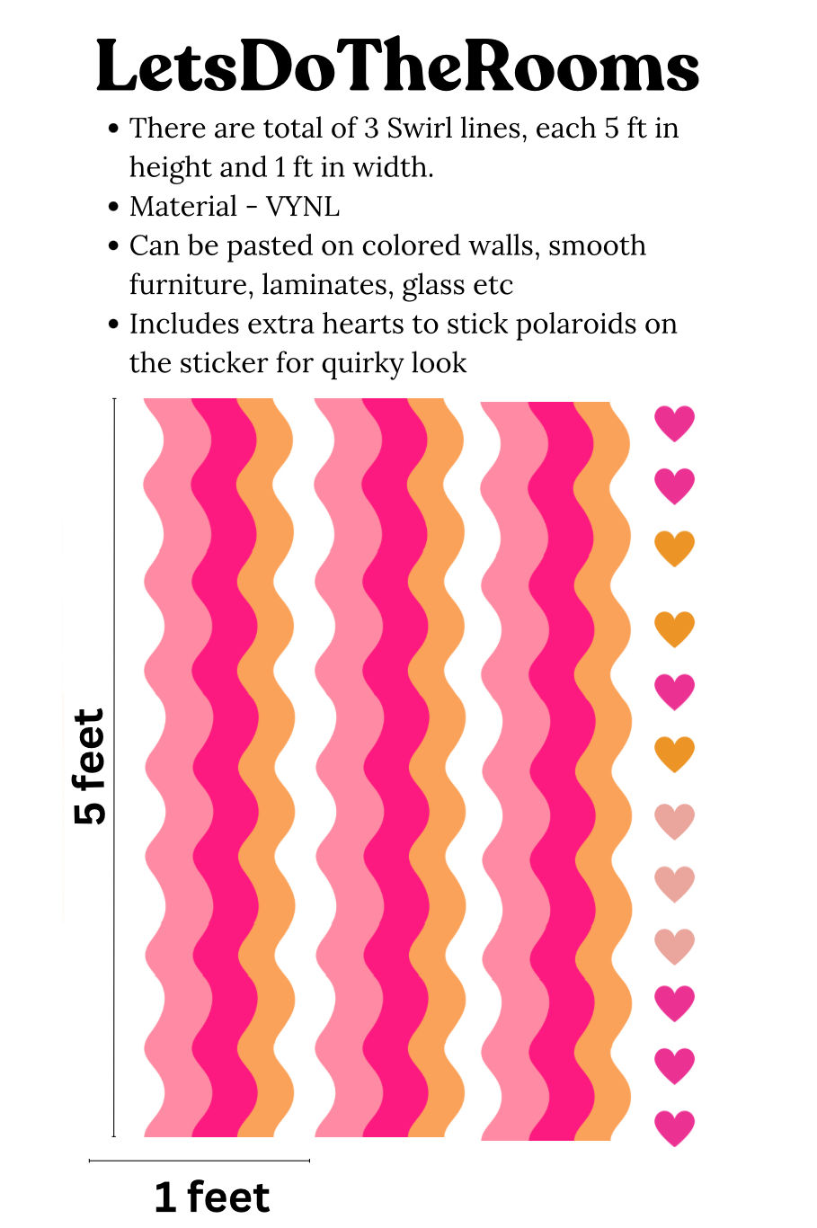 Thumbnail: DIY Quirky Swirl Lines Wall Sticker 