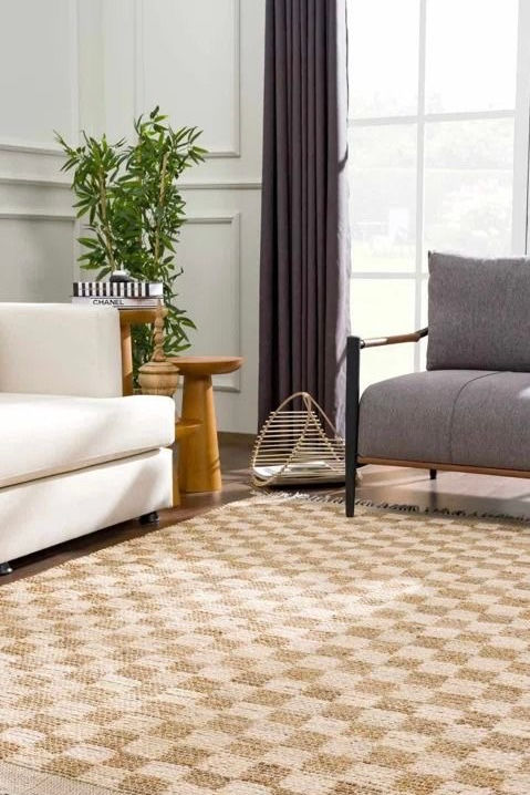 Thumbnail: Aesthetic Checks Jute Rug
