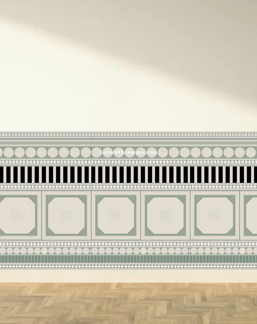 Thumbnail: DIY Geometric Pattern Contemporary Panel Wall Stickers