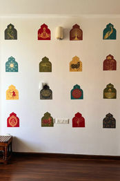 pichwai decor, pichwai print wall sticker, diwali decoration, diwalidecor, festive decor