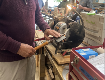 Sharpening class at the Naenae Menzshed on the 14th February.