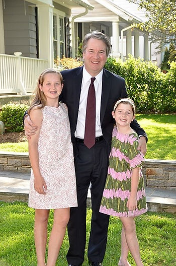 Brett Kavanaugh with his children