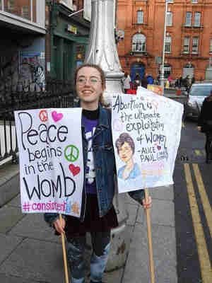 Participant in All Ireland Rally for Life