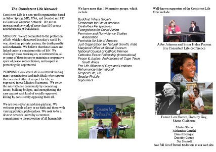 New Consistent Life Network main brochure