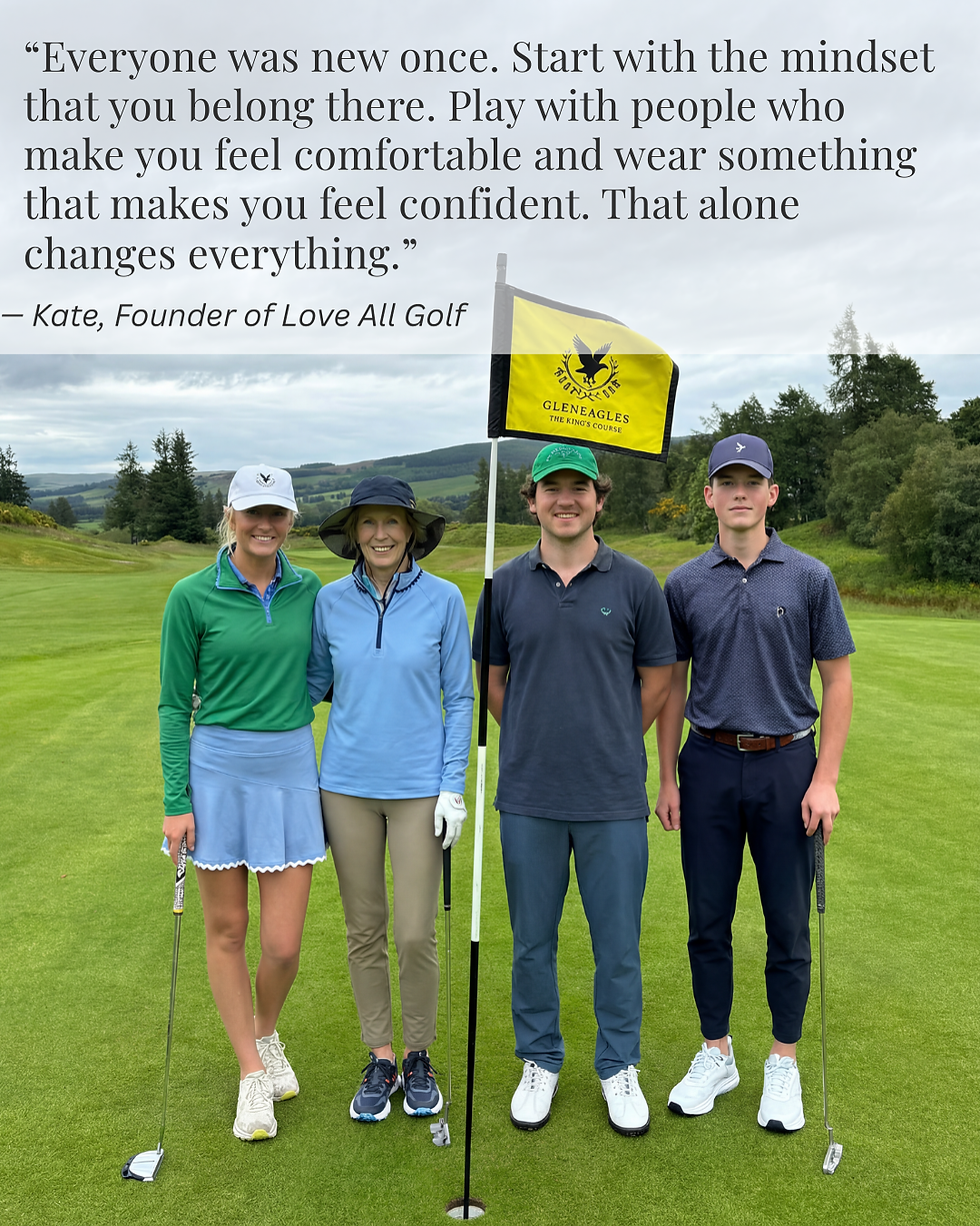 Love All Golf founder quote on modern women’s golf and community