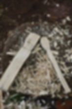 Axe Carved Spoon Making