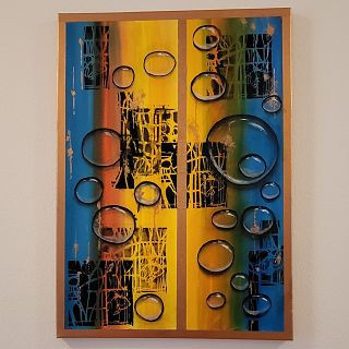 Miniaturbild: Bild-Mix-Media Wassertropfen 70 x 50 cm)