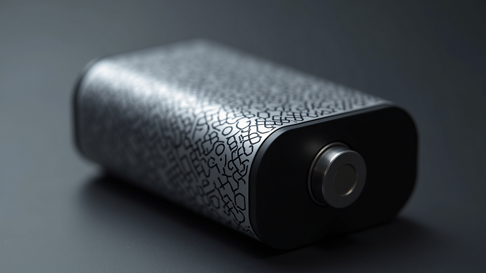 Close-up view of a graphene battery showcasing its sleek design