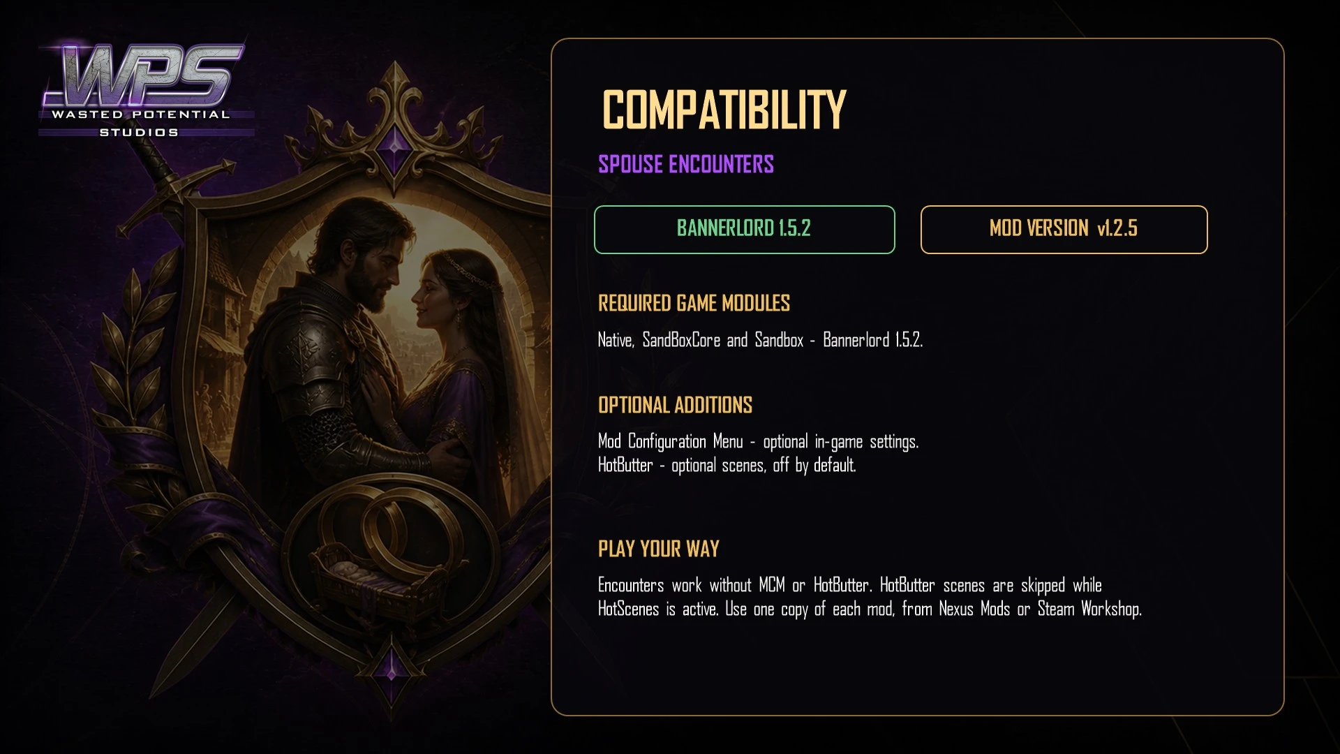 Bannerlord 1.5.2 - Requirements and optional extras