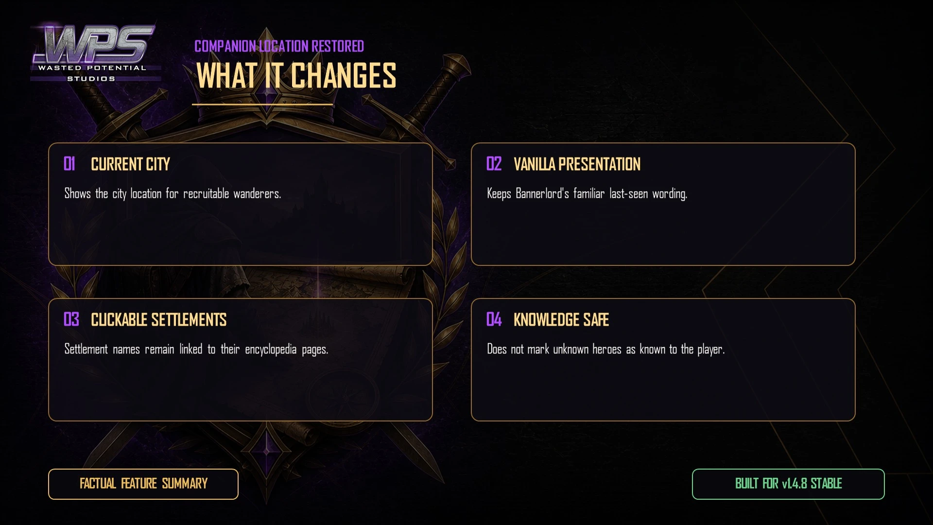 Companion Location Restored