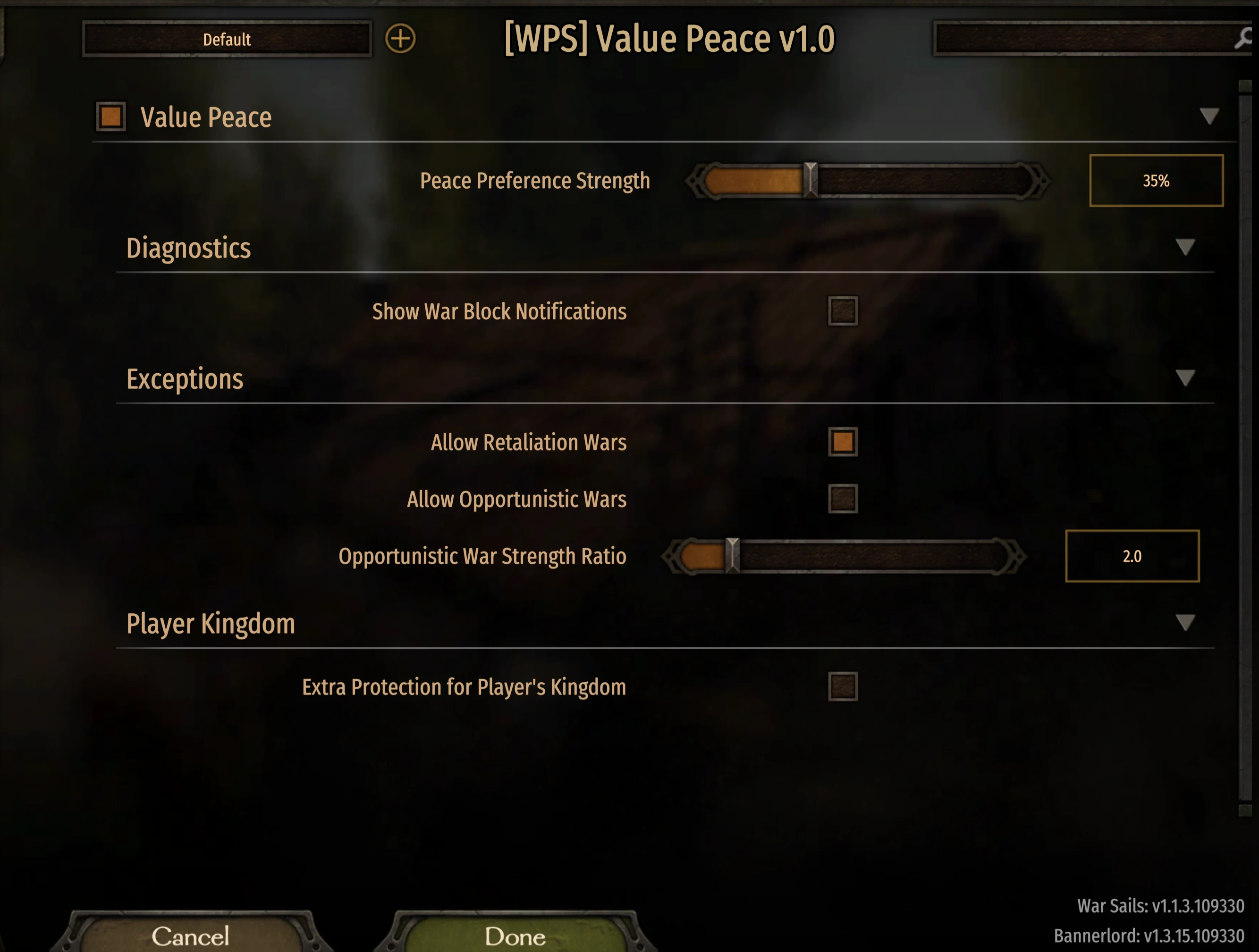 Value Peace