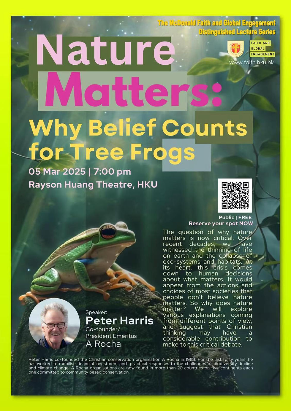 NATURE MATTERS: Why Belief Counts for Tree Frogs (Lecture)
