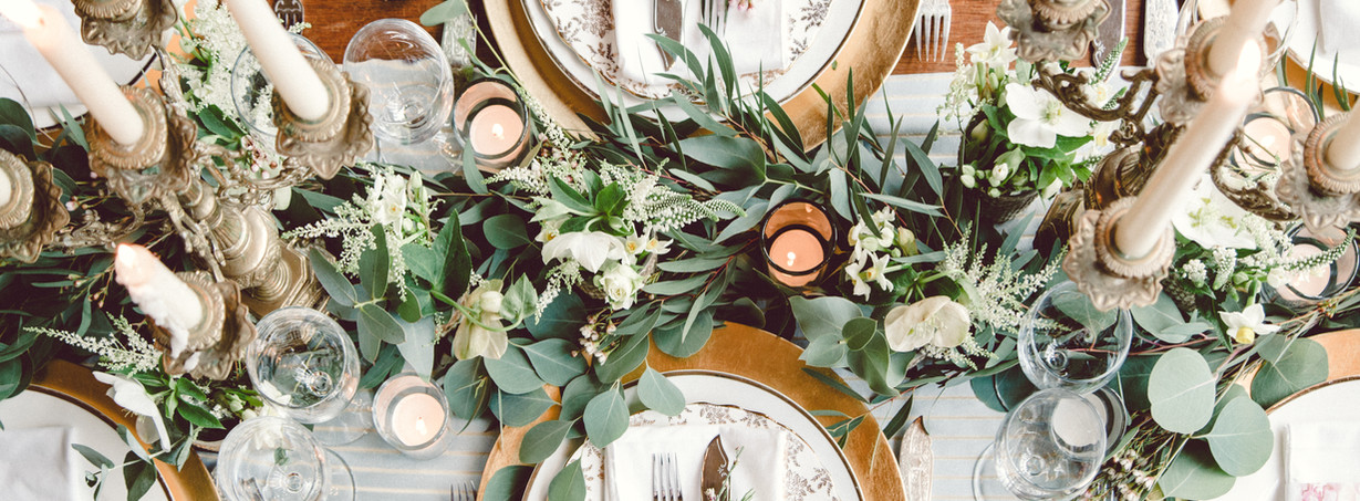 Eucalyptus garland for wedding tables