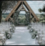 Super Luxury decoration of the Ceremony area and aisle at Highley Manor