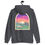 Thumbnail: Back view of slate hoodie featuring a colorful sketch of the Lavender Fields at Pumpkin Blossom Farm barn, fields and truck.