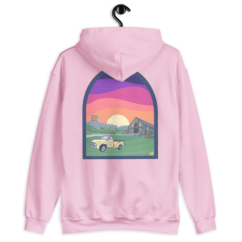 Sunset Arch Hoodie Spring Collection Pumpkin Blossom Farm