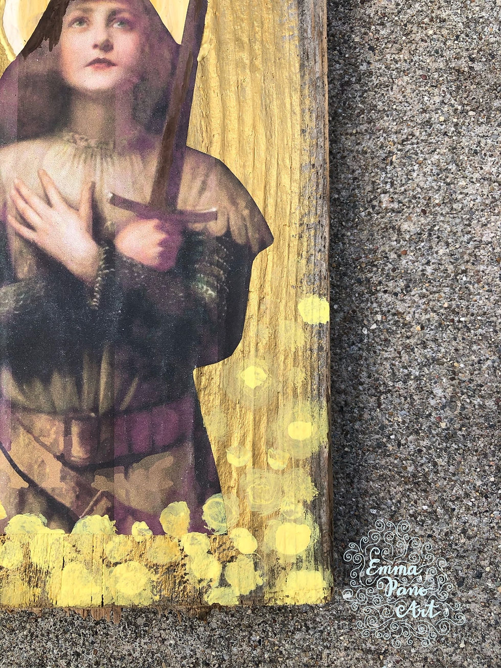 Thumbnail: Saint Joan of Arc Wooden Wall Hanging