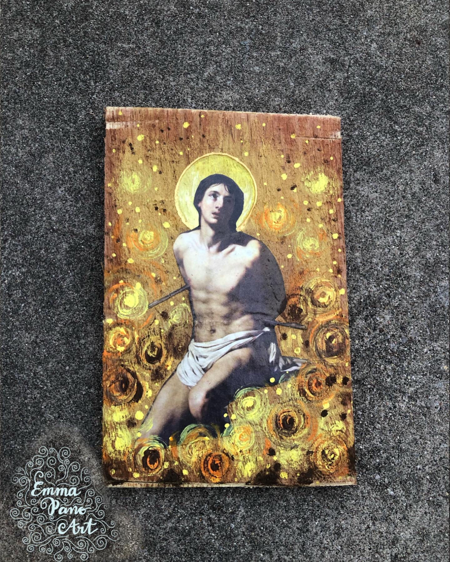 Saint Sebastian Wooden Wall Hanging