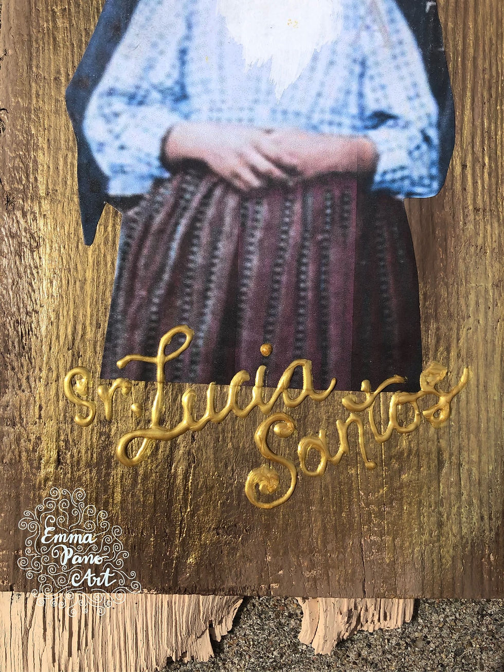 Thumbnail: Sister Lucia Santos Wooden Wall Hanging
