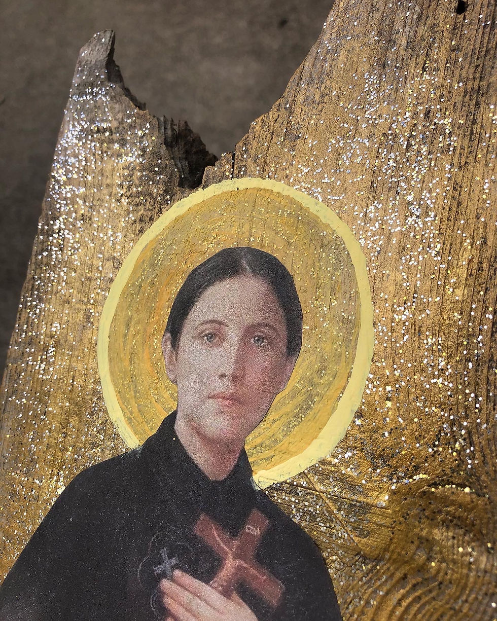 Thumbnail: Saint Gemma Galgani Wooden Wall Hanging