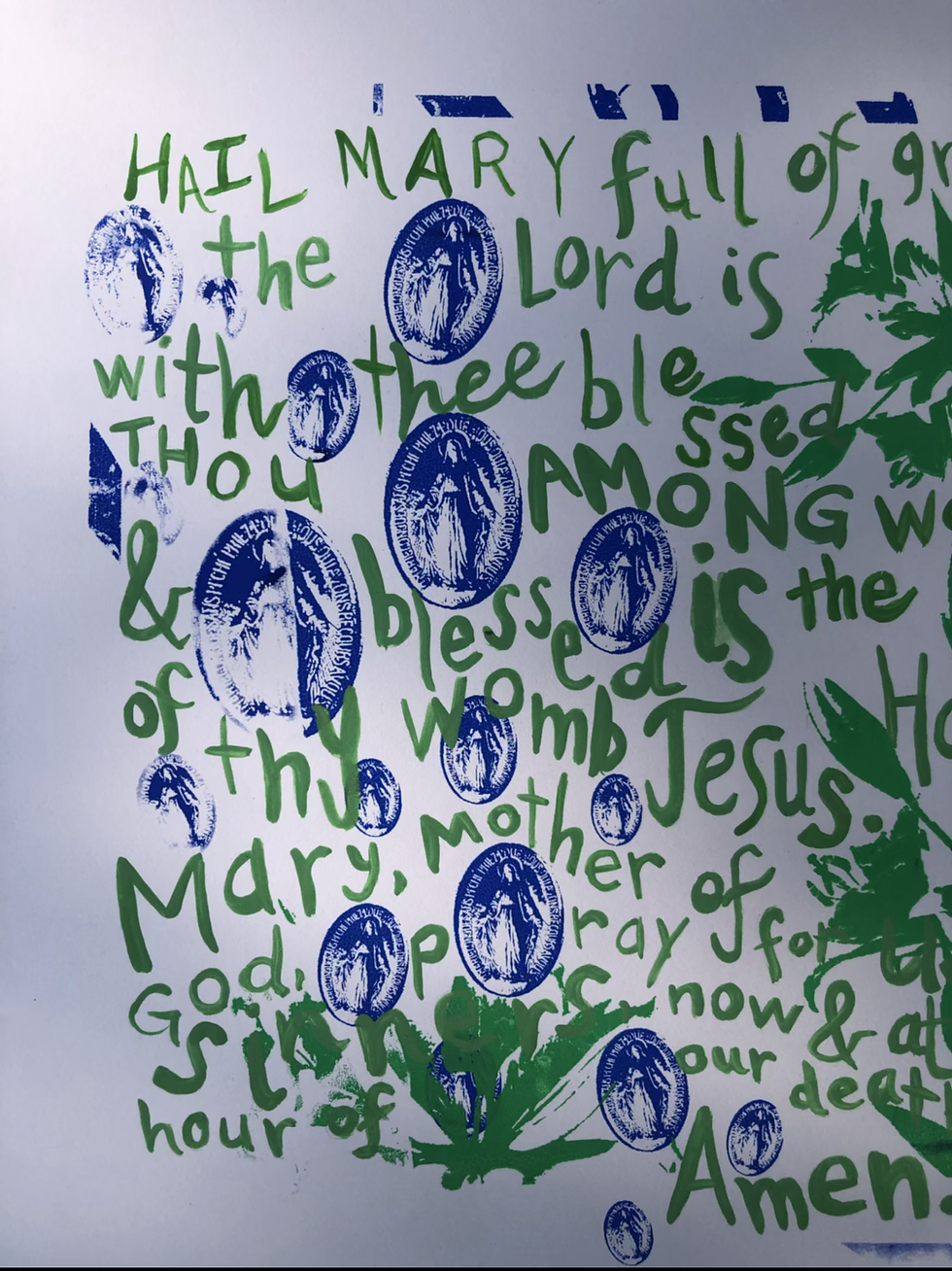 Thumbnail: Hail Mary Green Print #3
