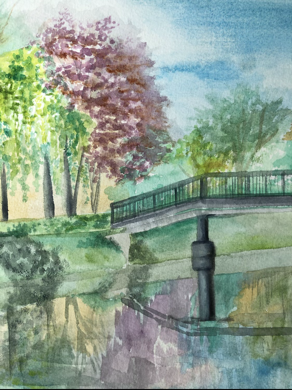 Thumbnail: Saint Mary’s College Lake Marian Watercolor