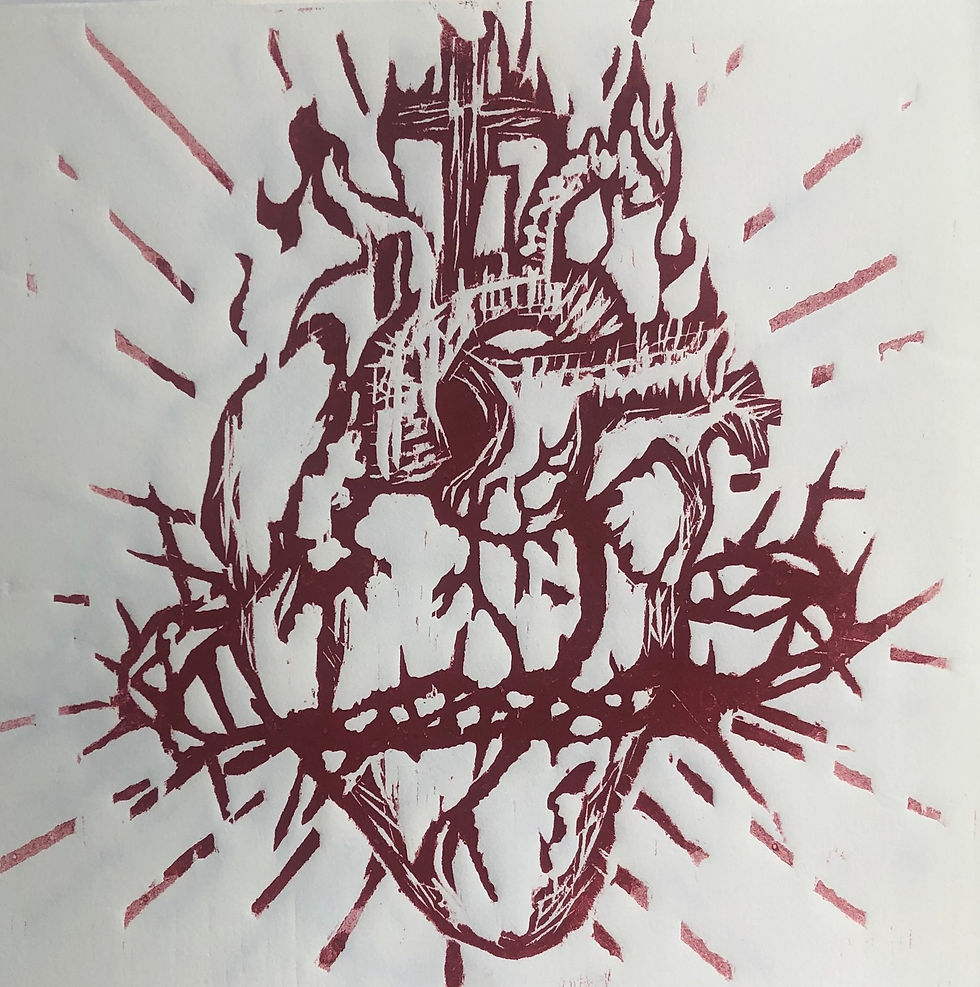 Thumbnail: The Sacred Heart of Jesus outline 