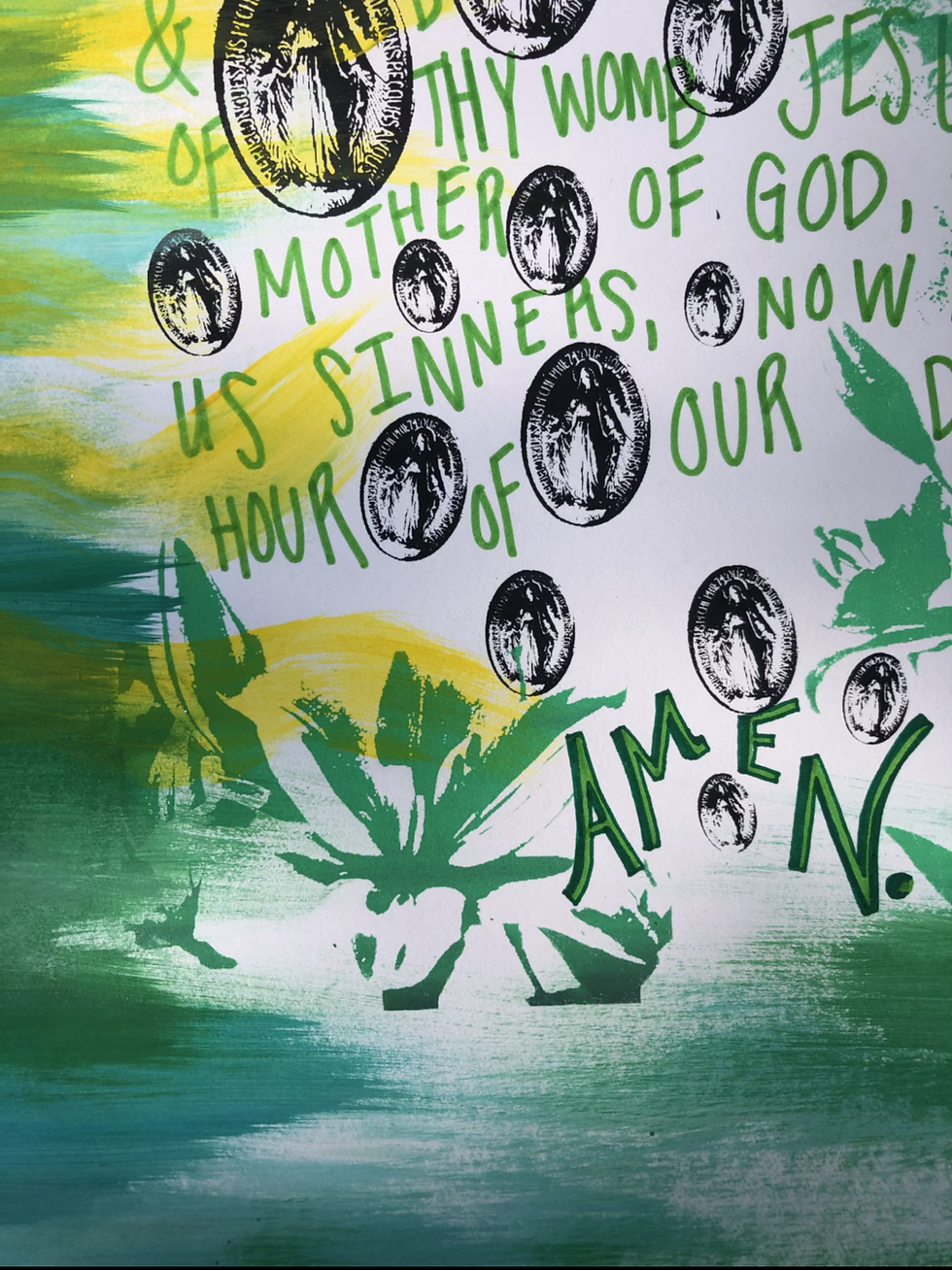Thumbnail: Hail Mary Green Print #4