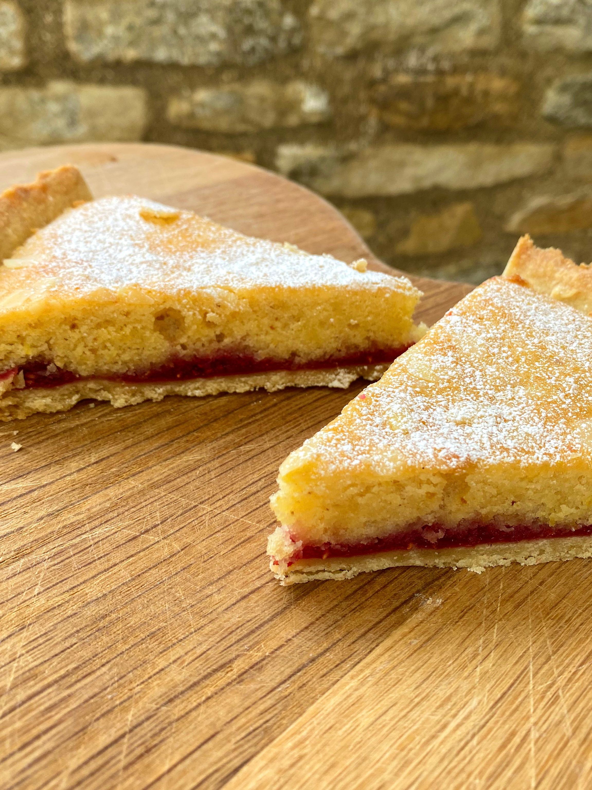 Traditional All Natural Tangy Plum Jam Bakewell Slice x4