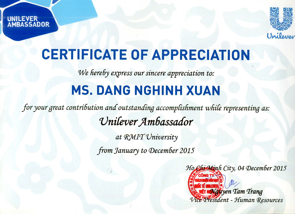 Unilever Ambassador 2015