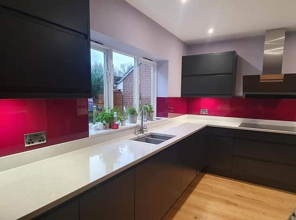 Coloured Glass Splashback