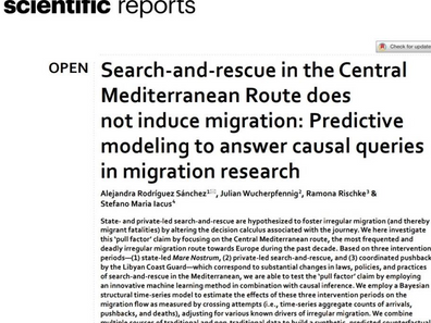 Studio scientifico smonta il mito del "Pull Factor" delle operazioni di soccorso