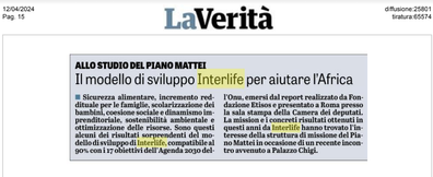 Il modello di sviluppo Interlife per aiutare l'Africa - Allo studio del Piano Mattei - La Verità