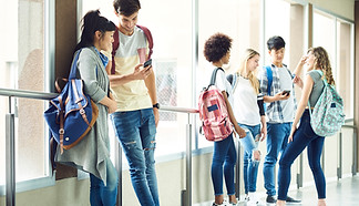 Students in Hallway