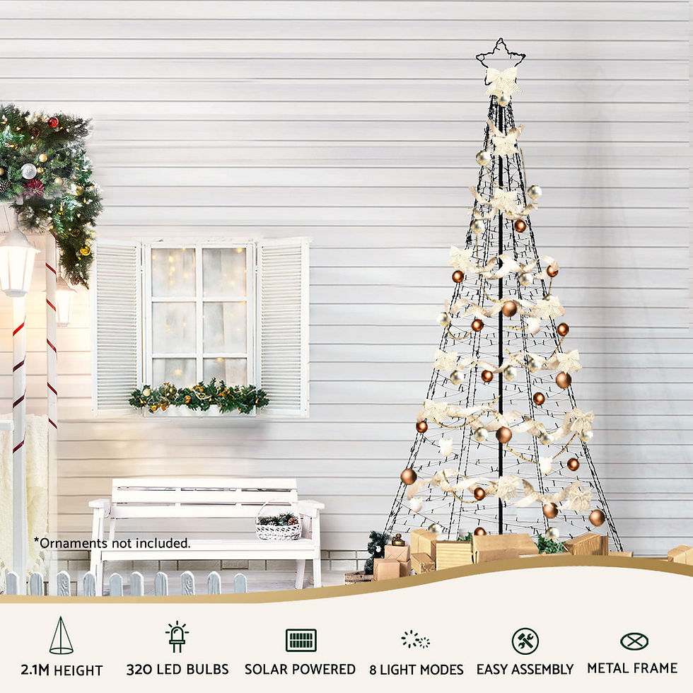 Thumbnail: Jingle Jollys Solar Christmas Tree 2.1m 320 LED Net Lights Xmas Trees Decoration