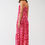 Thumbnail: Floral Print Maxi Dress With v Neck in Pink
